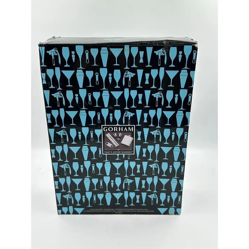 Gorham Flask & Cigar Set, 13.5
